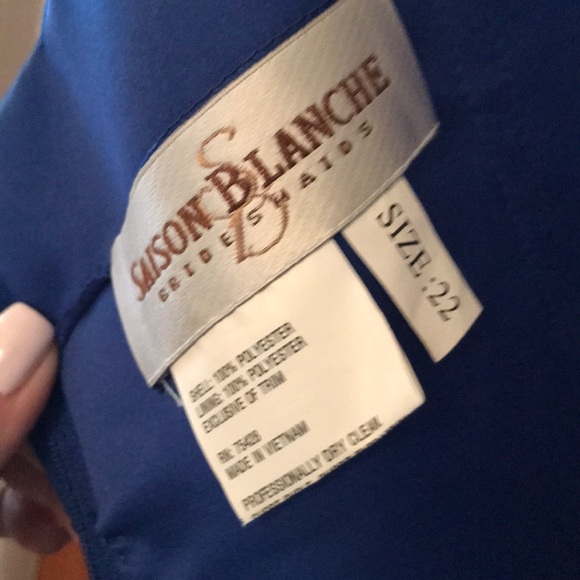 Saison Blanche blue gown size 22 - Picture 5 of 5